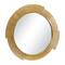 36" Gold Aluminum Contemporary Round Wall Mirror